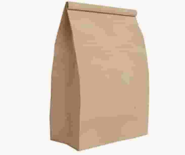 Saco Semi Kraft SOS, 3kg, 100 Unidades, 12x26x9cm, Embalagem Resistente, Branco