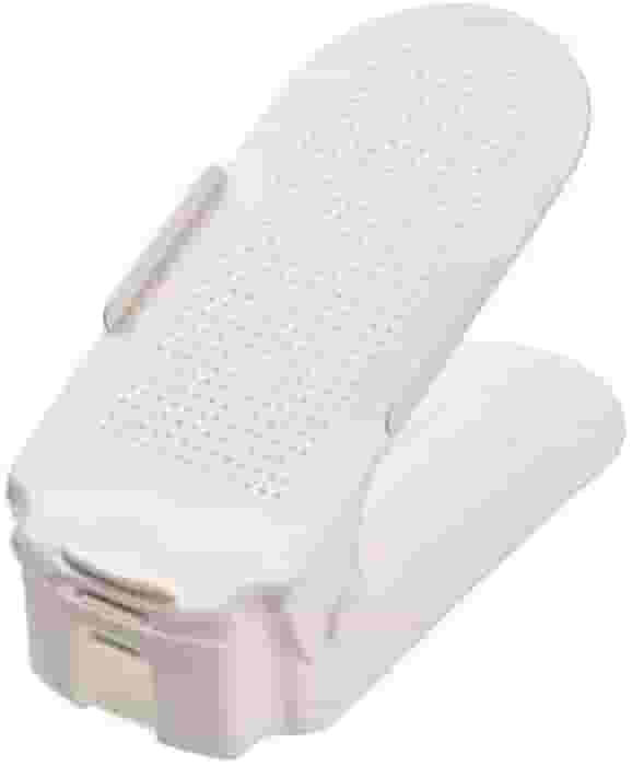 Kit 20 Organizadores de sapato, saltos e tênis com regulagem de altura - Branco