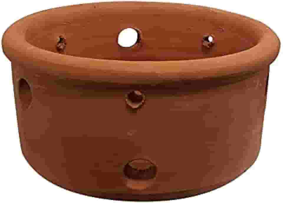 Vaso Cerâmica Furado Orquídea 11x22cm