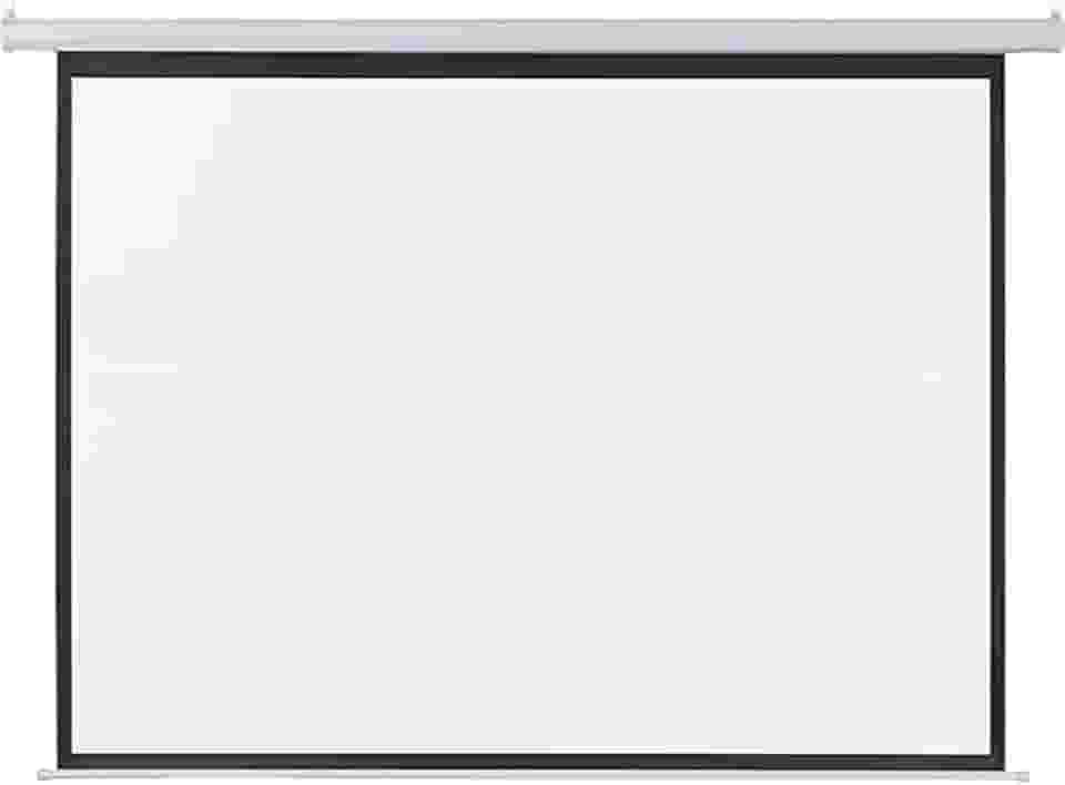 Tela de Projeção Retrátil Premium, 100 Polegadas, Blackout, 2,23x1,62m, para Cinema e Escola, Montagem na Parede
