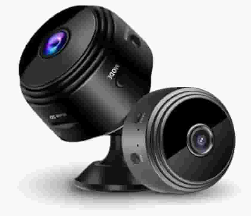 kit 2 Mini Câmera Espiã A9 Full HD 150° com Wi-Fi. Compacta Discreta, Grava em Cartão SD Transmite ao Vivo pelo Celular Ideal para Monitoramento em Casa, Carro, Escritório e como Babá Eletrônica