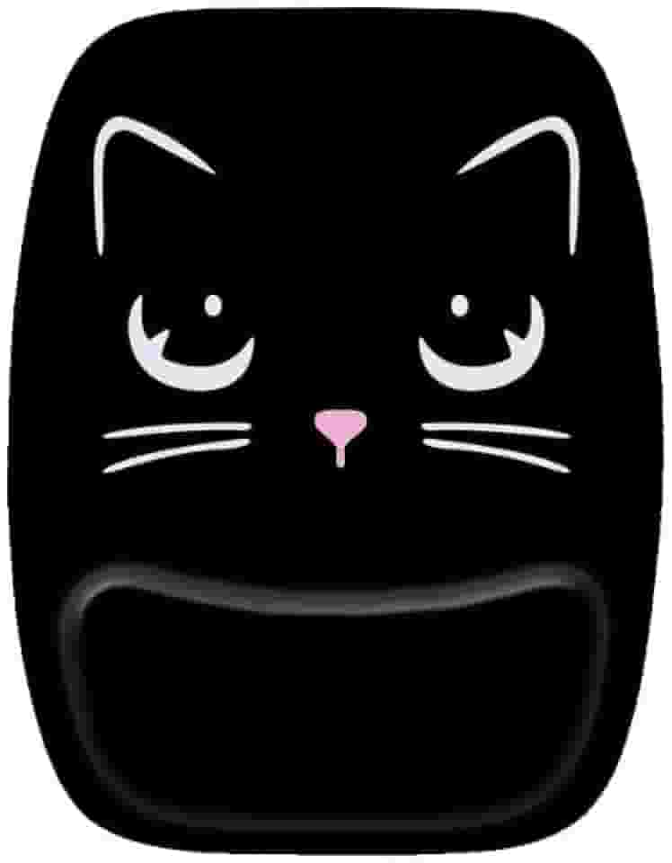Mouse Pad Ergonomico Gato Preto