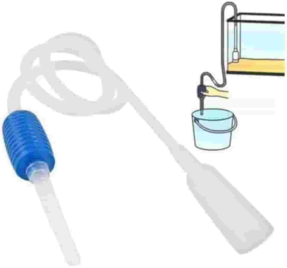 Sifão Aspirador Para Limpeza De Aquário Com Bomba De Sucção