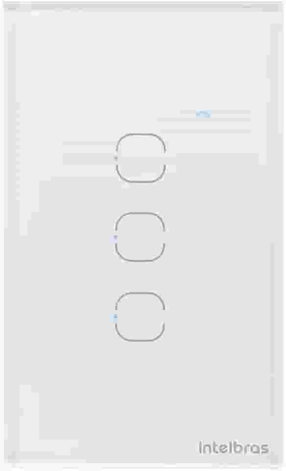 Interruptor Touch Inteligente Zigbee com 3 Teclas EZS 1003 Branco Intelbras