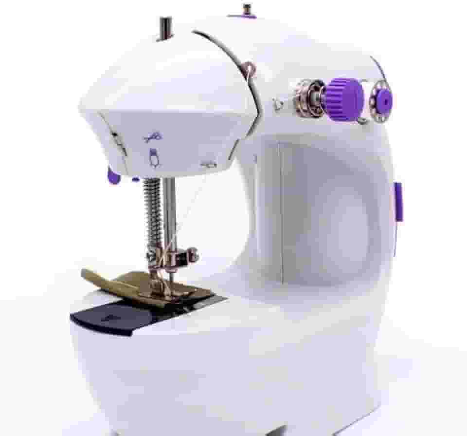 Mini Máquina de Costura Portátil 2 Velocidades Bivolt Com Pedal - Tubarão Stores