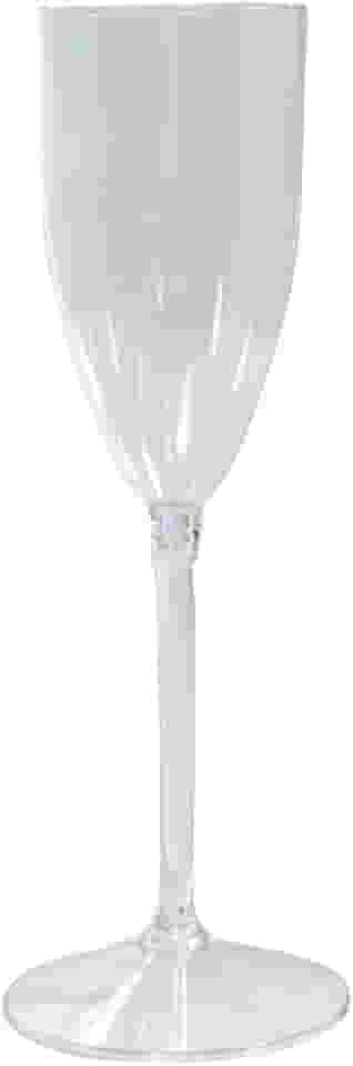 Kit 10 Taças Acrílico 190ml Champanhe Espumante Festa Formatura Casamento Lembrança (Cristal)