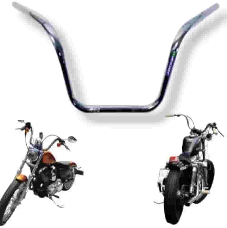 GUIDÃO PARA CUSTOMIZAÇÃO DE MOTO [CROMADO] 20cm