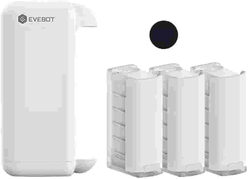 EVEBOT Impressora Jato De Tinta Portátil Printpods Para Camisetas, Caixas, Textura Madeira, Mini Logotipo Personalizado Portátil, Hora, Padrão, Palavra, Código Qr - Bluetooth, Preta*3