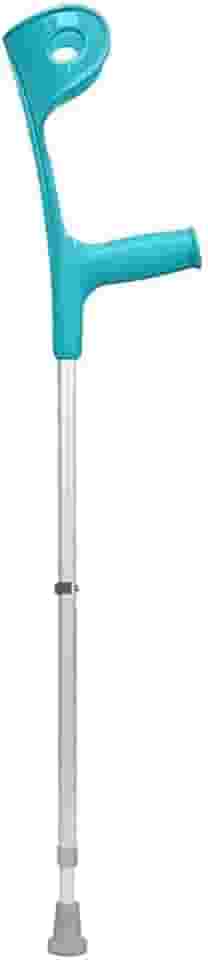 Muleta Fixa Ajustável Canadense Azul Turquesa Pop em Alumínio 110kg com 10 Níveis de Altura