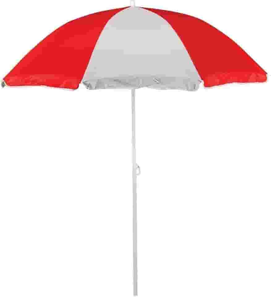 Guarda-Sol 1,80m FPS 70 Proteção Solar | Revestimento Prata | Haste de Aço Carbono | Ideal para Praia, Piscina e Camping | Leve + Sacola de Transporte