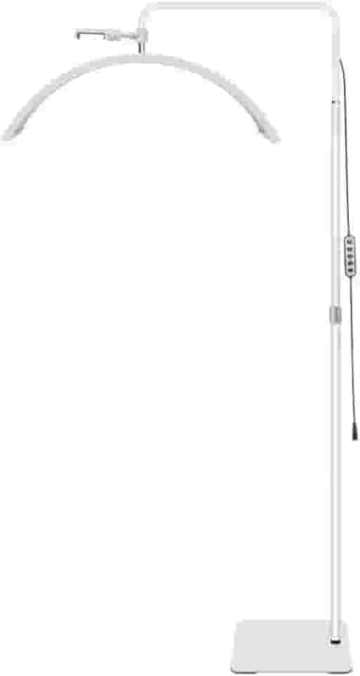 Ring Light Meia Lua, Luminaria Meia Lua Estetica Mesa 3 Tons Ajustavel Salao Beleza Limpeza de Pele(Branco)