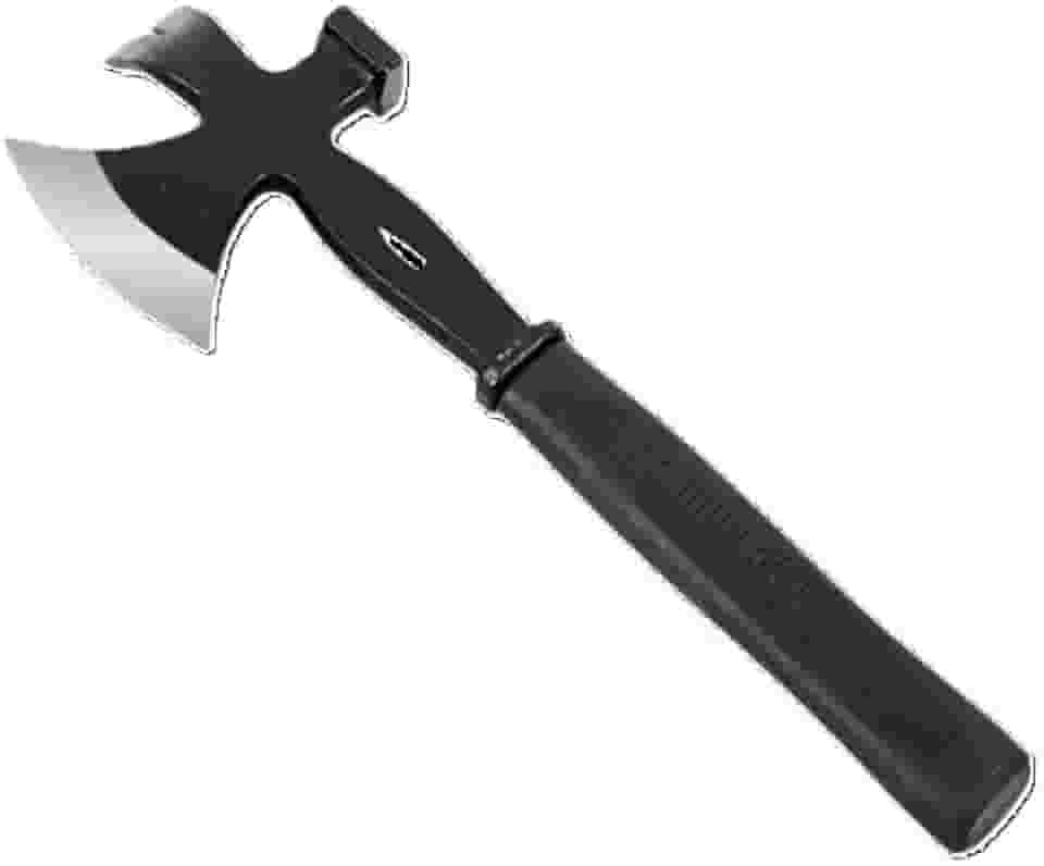 Mini Machado Com Cabo Emborrachado Para Cortar Arvore Madeira Machadinha de Aço Compacta Para Camping e Sobrevivência 3 em 1-31cm
