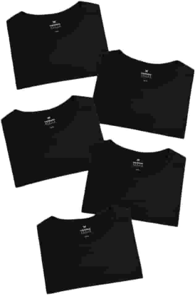 Kit 5 Camisetas Masculinas Básicas Slim