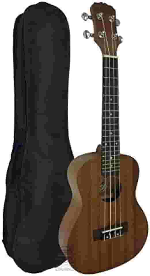 Ukulele Concert Sapele Natural Malibu 23 Capa Corda Aquila