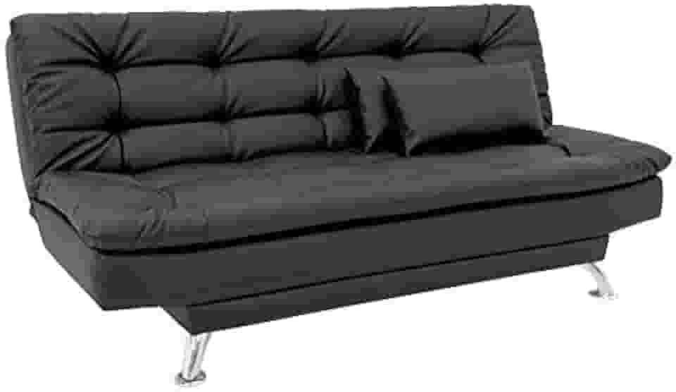 Sofá-Cama 3 Lugares Casal Premium Preto