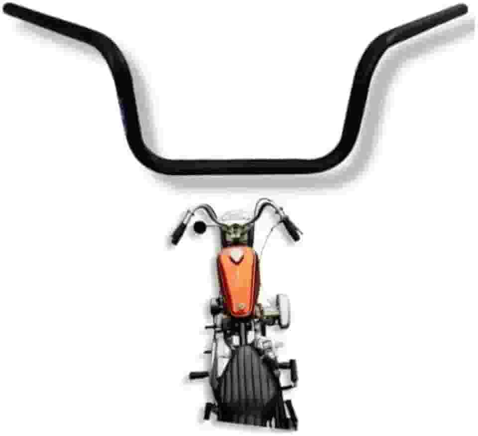 GUIDÃO PARA CUSTOMIZAÇÃO DE MOTO [PRETO] 20cm