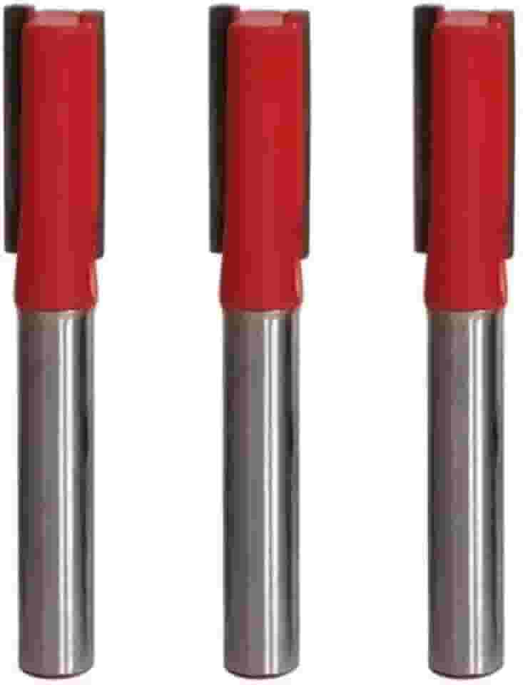 Fresa Reta Paralela 12mm Haste 6mm Metal Duro P/ Tupia (KIT COM 03 UN)