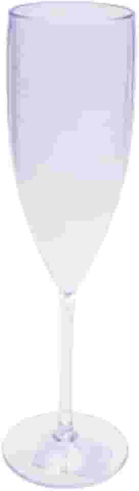 6 Taças Champanhe Acrílico 160 Ml Festa Casamento Formatura cor:Transparente