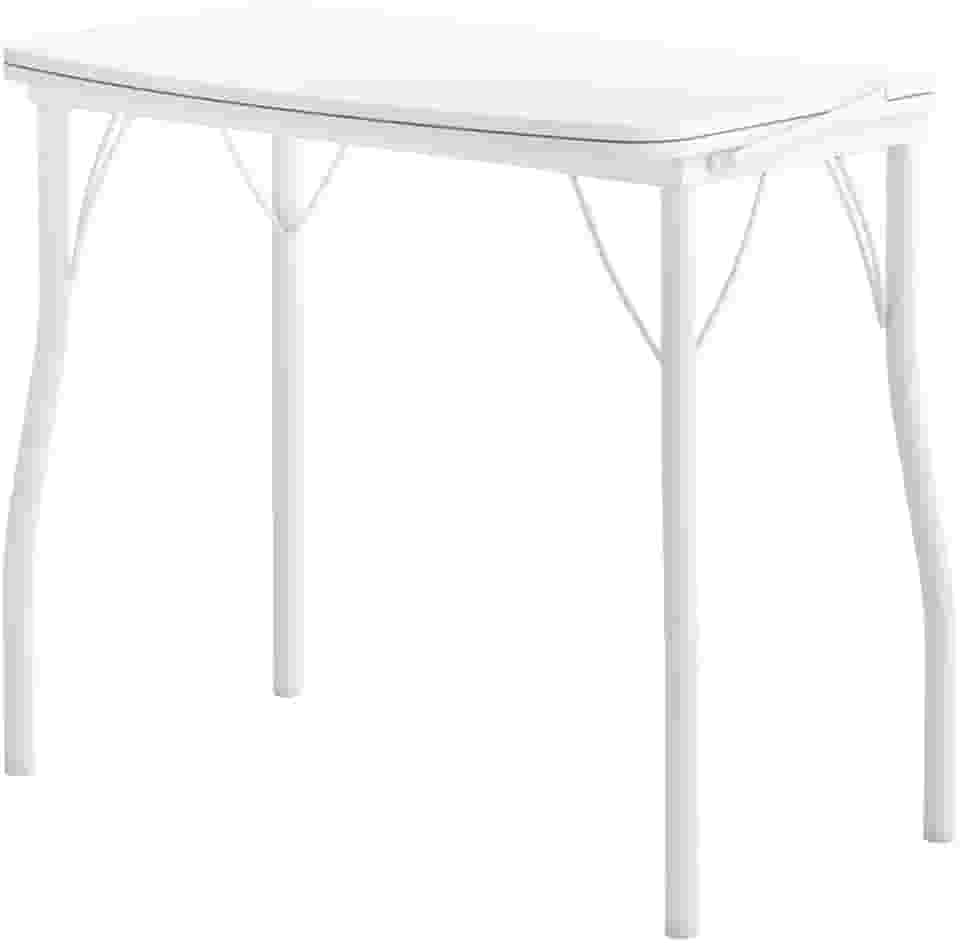 Mesa Dobrável Tampo Branco Tubos Brancos Carraro