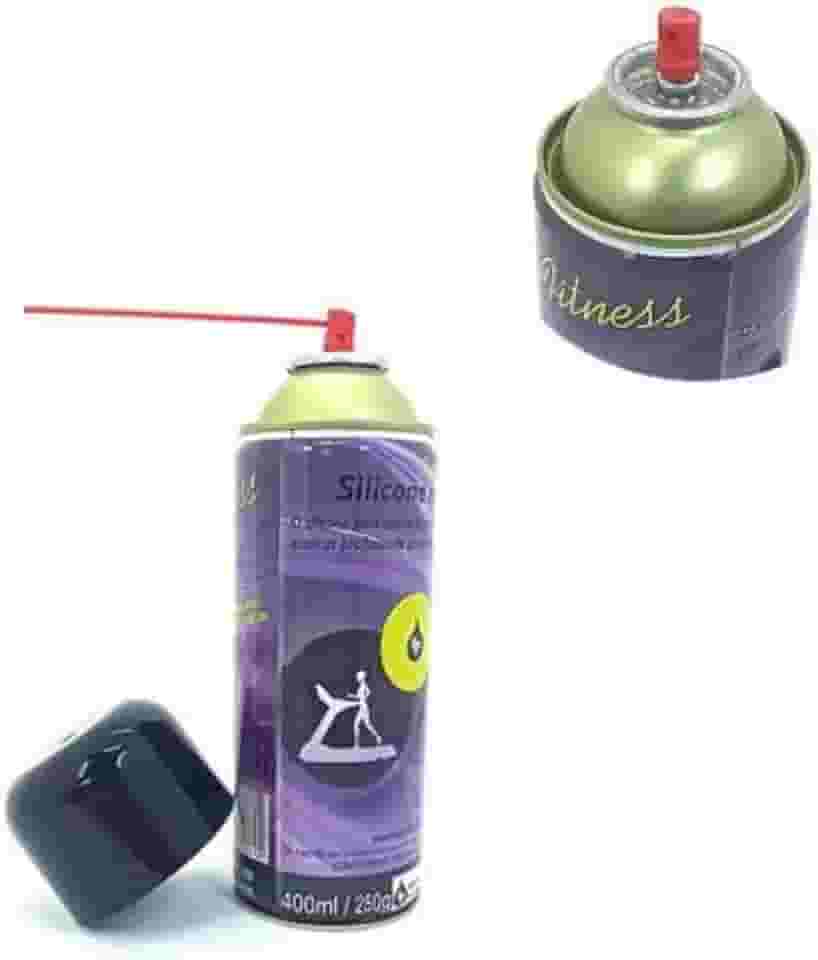 Silicone Lubrificante 400ml Profissional Spray Para Lubrificar Esteira Elétrica Bicicleta Ergométrica