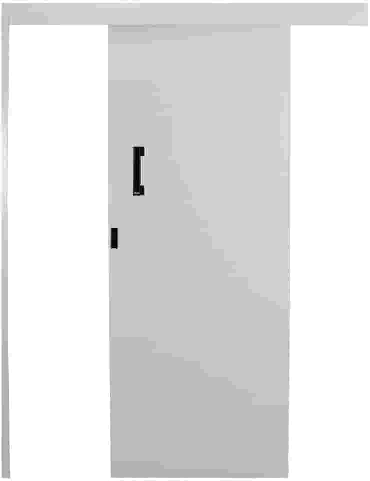 Porta de Correr Sobrepor Melamínica Superior 215x80x6cm Mgm Branco