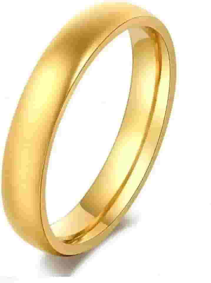 Aliança Avulsa 4mm Folhado A Ouro 18K Qualidade Original, Casamento, Casal, Noivado (16/17)