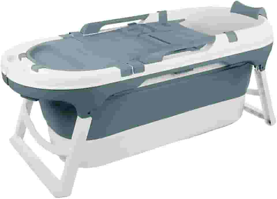 Banheira Ofurô Dobrável Retrátil Grande para Adulto com Cover 180L Multmaxx (Azul)