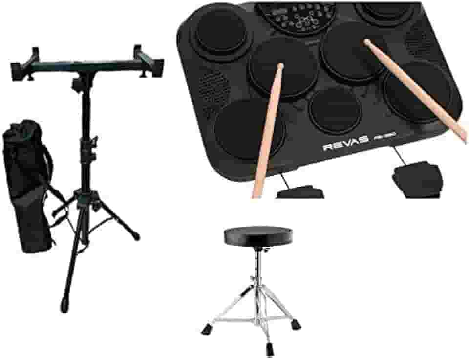 Kit Bateria Eletronica Revas Roland Pb350 + Estante + Banco