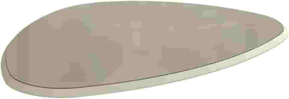 Tampo de Mesa de Jantar Triangular Com Vidro 135x105 Off Withe