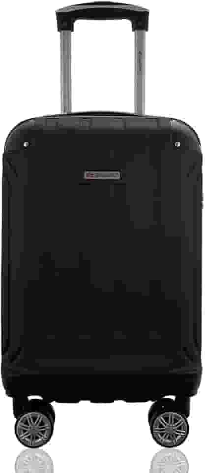 Mala de Viagem Bordo Rígida em ABS Cadeado Segredo Rodas Duplas 360º Gladiador A5MB Tamanho PP Preto