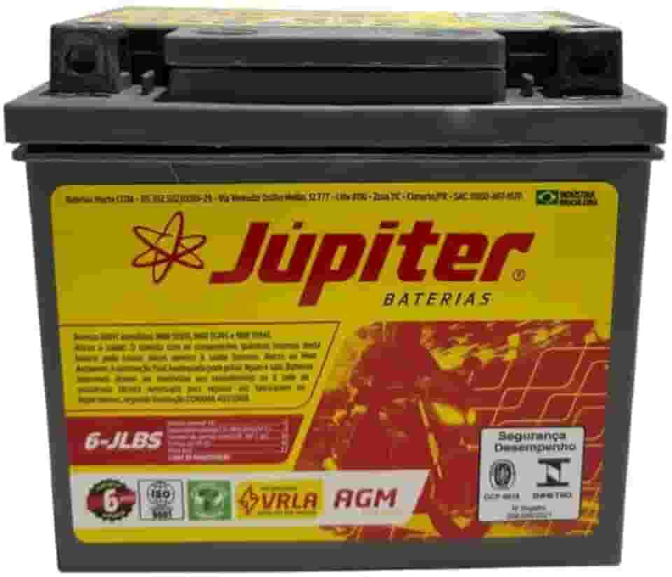 Bateria Júpiter Moto 6lbs Gel Amg Titan Biz Bros Nxr Fan 6ah