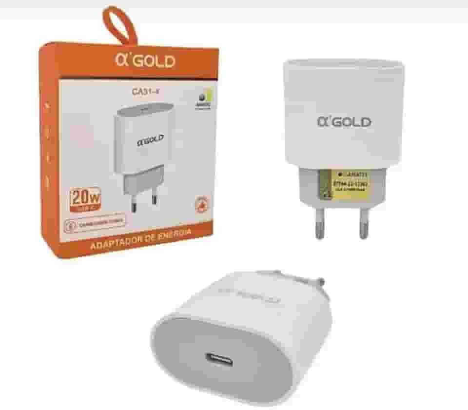 Fonte Turbo 20W Carregador Turbo USB-C Para iPhone X, XR, XS, 11,12, 13 e 14, 15