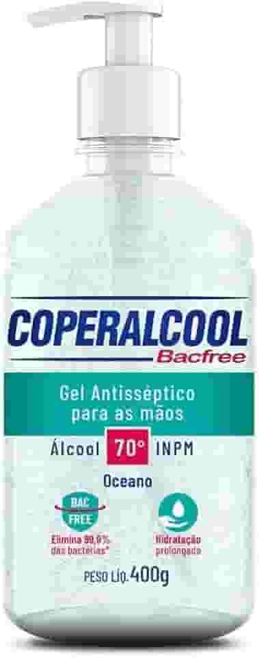 Coperalcool Álcool Gel Higienizador de Mãos 70º Coperalcool Bacfree Oceano 400G