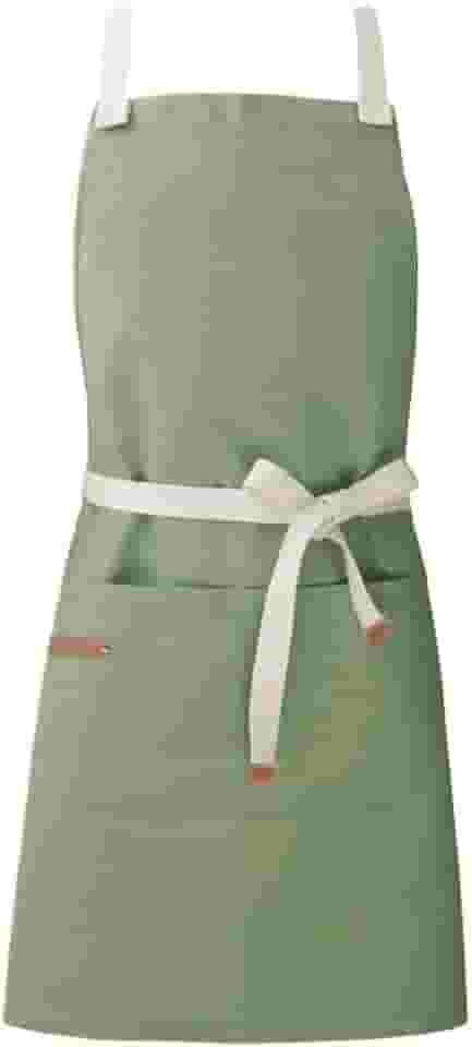 Avental Verde Cha Matte Algodao Cafeteria Bar Vegano 1un