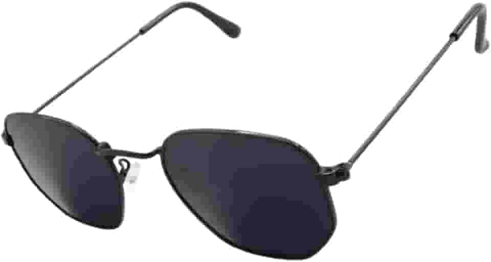 Óculos de Sol Hexagonal Armação em Metal com Case Luxo Proteção UV400 Estilo Retrô Aviador Unissex Feminino Masculino - Cacife Brand