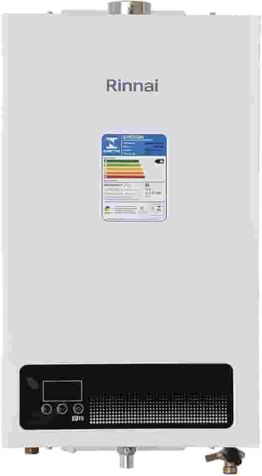 Rinnai E15-15 litros GN (Gás Natural) Branco - Aquecedor de Água a Gás Digital REU-E150 FEH