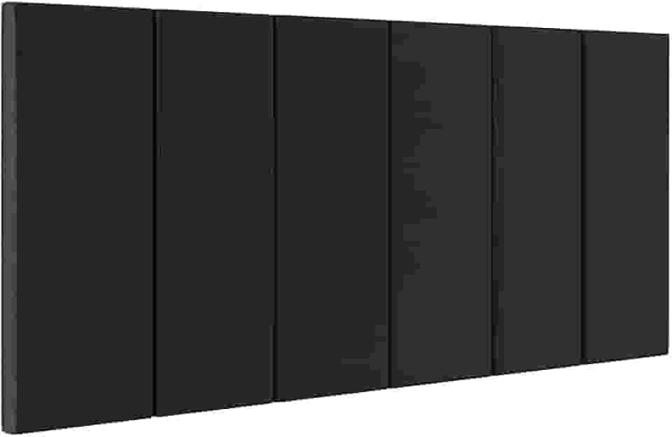 Cabeceira Estofada Casal 140cm Suspensa para Cama Box (Preto)