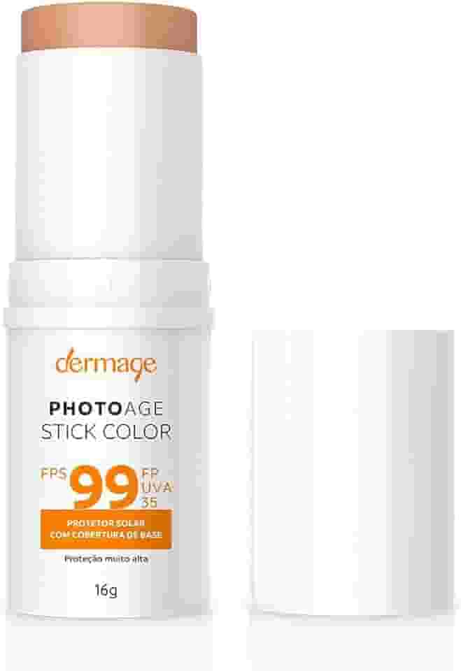 Photoage Stick, Filtro Solar com Cor em Bastão, FPS99 e FPUVA35, Proteção UVA e UVB, Fórmula com Ácido Hialurônico, Acabamento Mate, Cor Nude, 12g