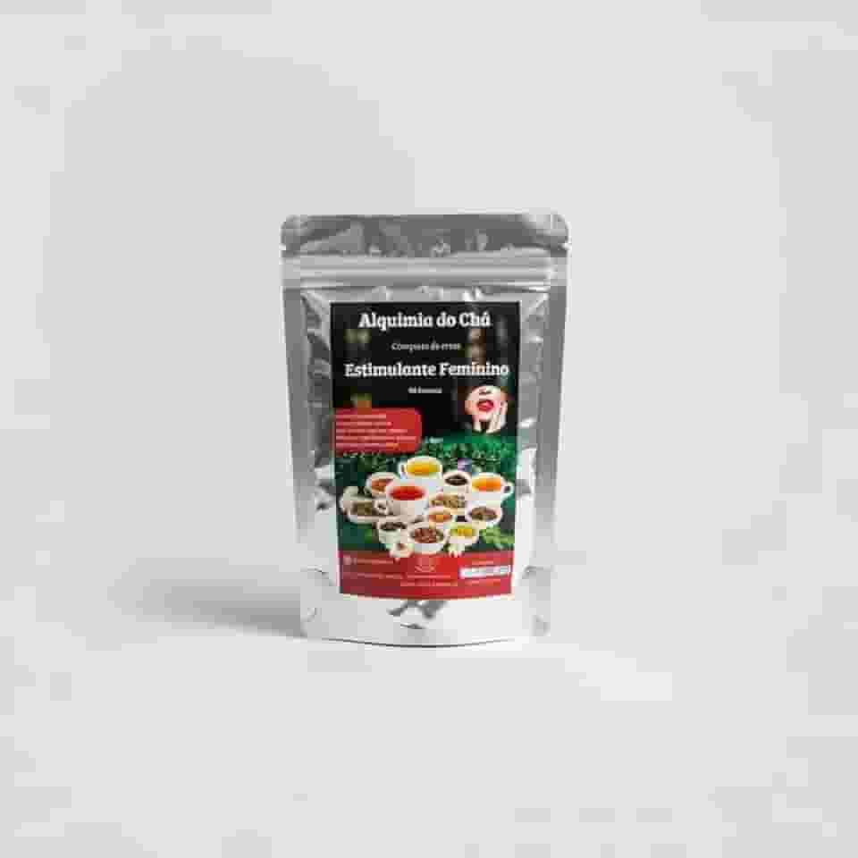 Chá Composto Estimulante Feminino, 80g, Blend Natural, Ginseng e Guaraná, Para Energia e Libido, Alquimia do Chá Nomady