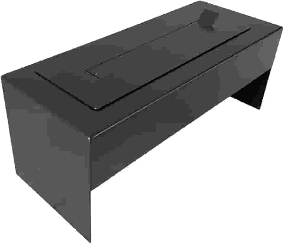 Lareira Ecológica Portátil Industrial Preta com 50 cm