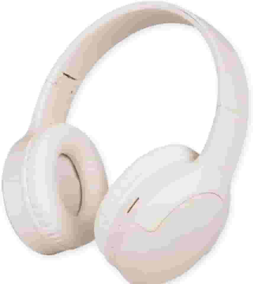 Fone de Ouvido Bluetooth 5.3 On-ear. Cancelamento de Ruído e Regulavel para Corridas e Academia, Headphone Sem Fio com Microfone Integrado Confortavel e Dobravel Compativel com Android e IOS. (Bege)