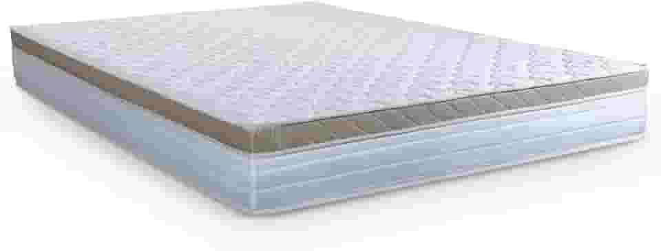 Colchão Casal Molas Ensacadas 138x188x22cm Dunas Branco/Bege