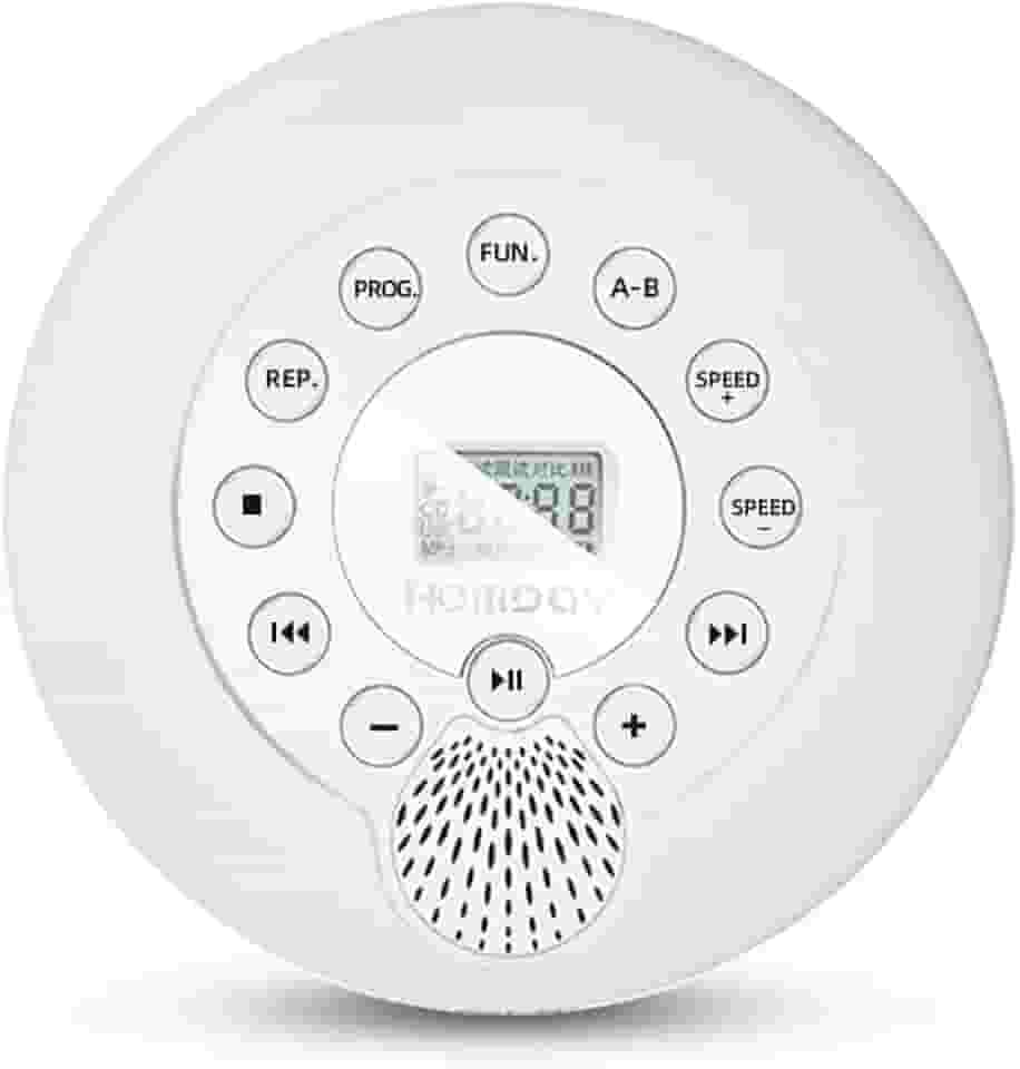 Leitor de CD portátil com fones de ouvido, leitor de CD para carro ou para casa, leitor de CD Discman recarregável, mini CD Players pequeno portátil com alto-falante, MP3 USB reproduzível