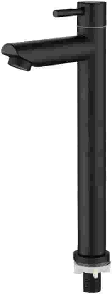 Torneira Preto Fosco Banheiro Lavatório Bica Alta 1/4 de Volta Para Cuba de Apoio ou Sobrepor