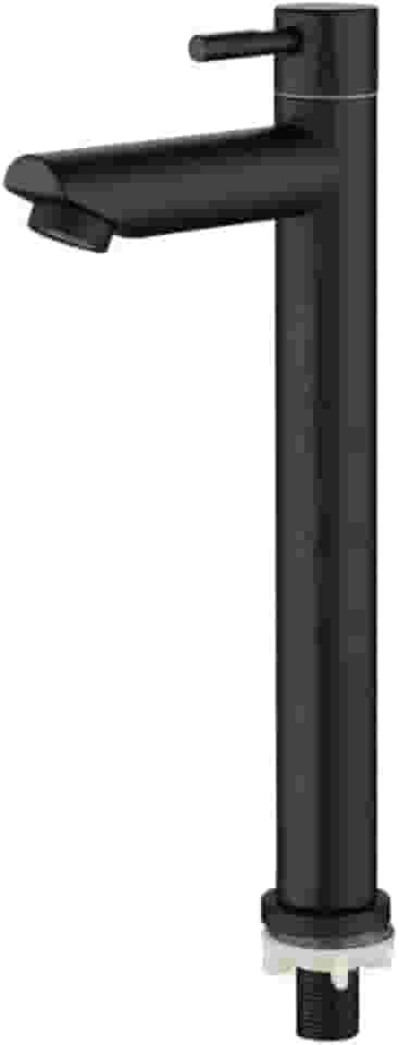 Torneira Preto Fosco Banheiro Lavatório Bica Alta 1/4 de Volta Para Cuba de Apoio ou Sobrepor