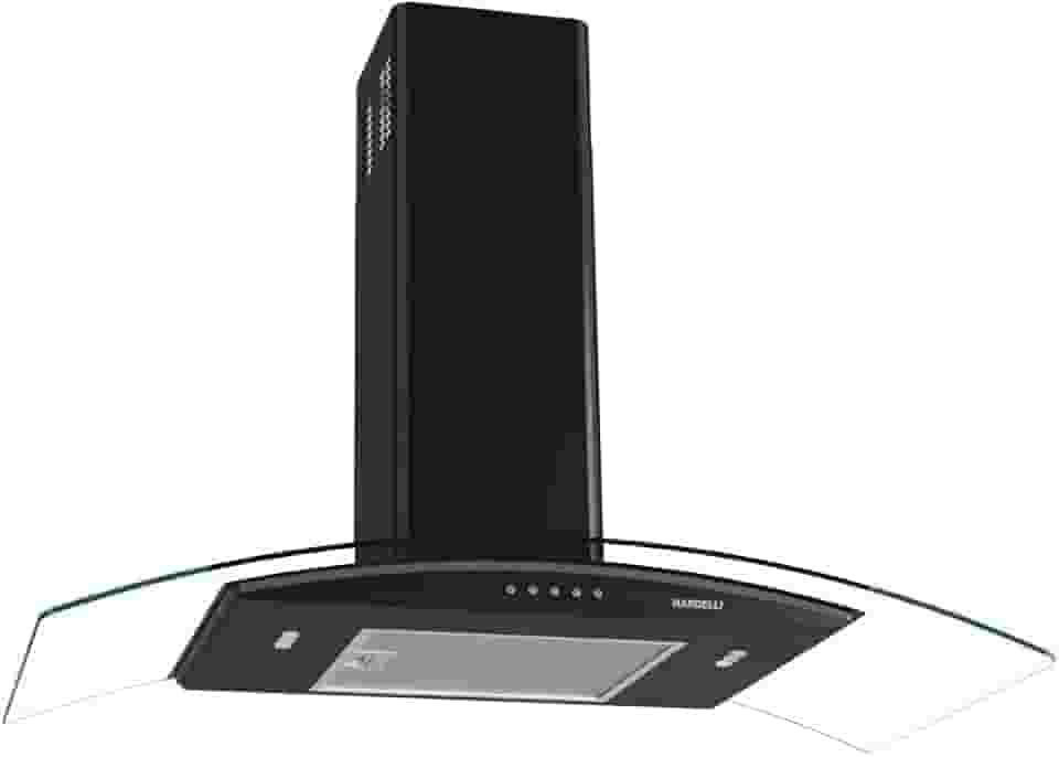 Coifa Nardelli de Parede Clean Vidro Curvo Black 90cm