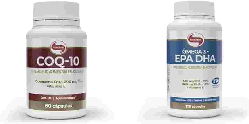Kit Vitafor Coenzima Q10 200mg 60 Cápsulas + Ômega 3 EPA DHA 120 Cápsulas