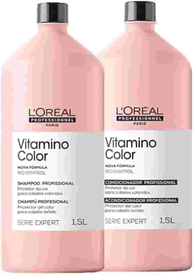 Kit L'Oréal Professionnel Serie Expert Vitamino Color Resveratrol Duo 1,5L (2 Produtos)