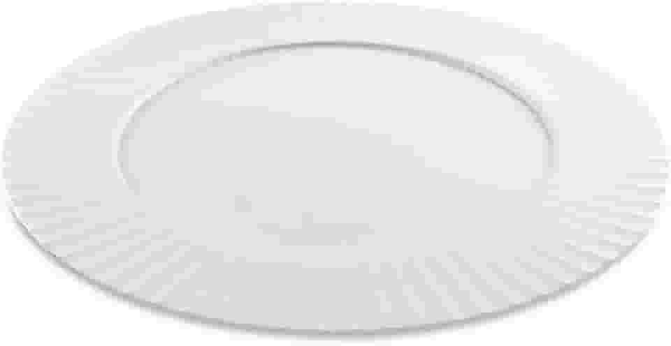 Sousplat Redondo de Plástico 33cm Apoio para Prato Jogo Americano (Branco)