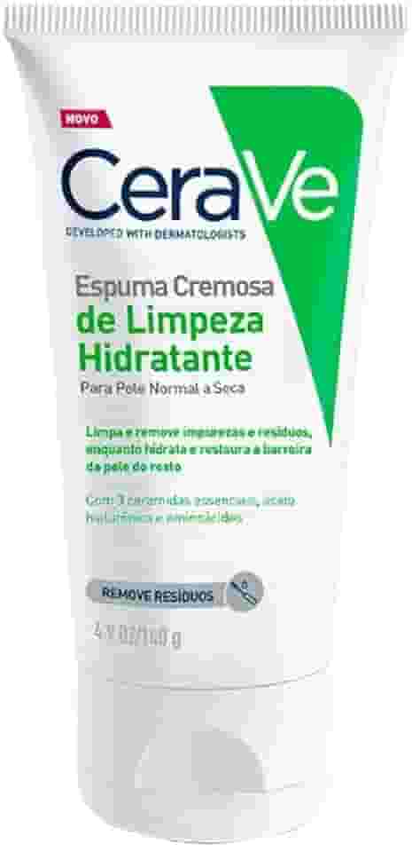 CeraVe, Espuma Cremosa de Limpeza Hidratante, com Ácido Hialurônico